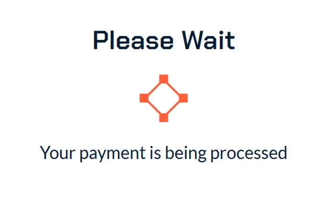 Please wait screen with the animated Vyrian logo loader