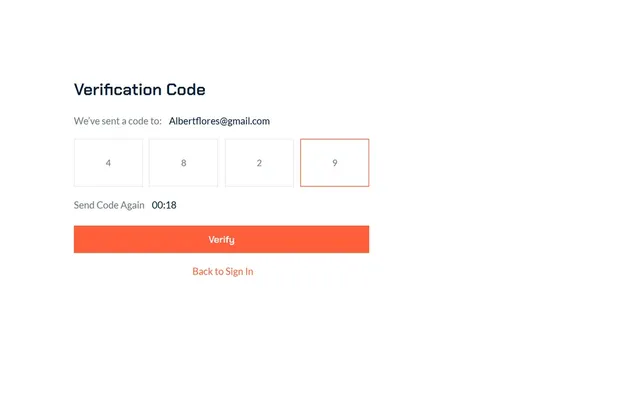 Verification code entry